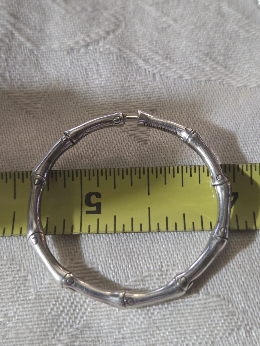 John Hardy Sterling Silver Medium Bamboo Hoop Earrings - Picture 8 of 9